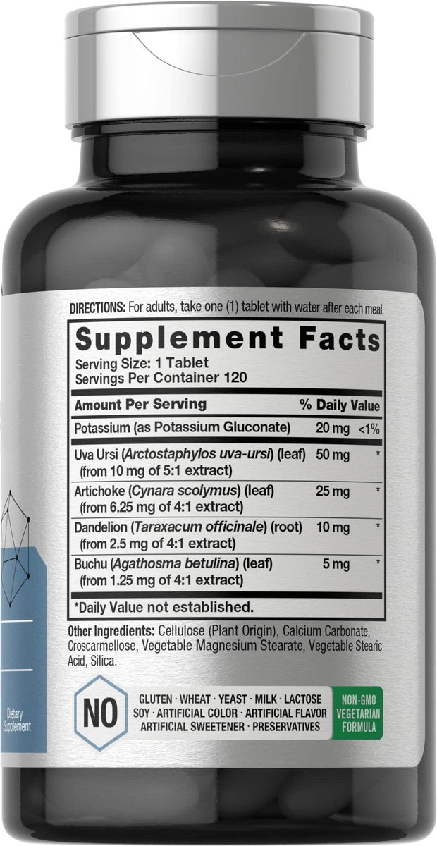 Horbäach Wasserpillen | Extra Stärke | 120 Tabletten | Veganes, Non-GMO & Glutenfreies Nahrungsergänzungsmittel