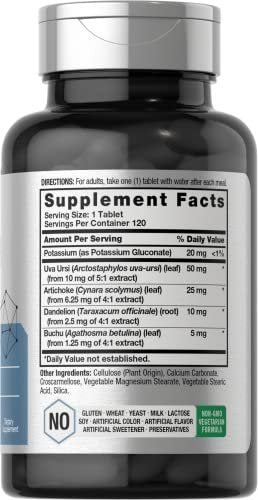 Horbäach Wasserpillen | Extra Stärke | 120 Tabletten | Veganes, Non-GMO & Glutenfreies Nahrungsergänzungsmittel