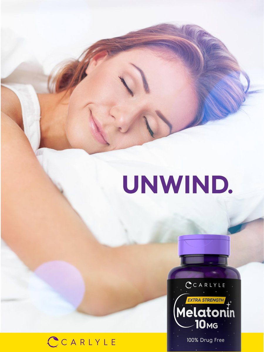 Carlyle Melatonin 10 mg + L-Theanin | 270 Tabletten | Vegetarisch, Nicht-GVO, Glutenfrei | Schlafhilfe