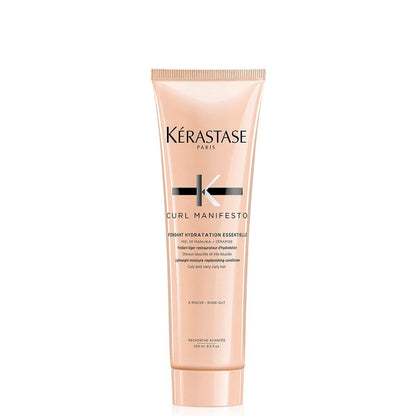 KÉRASTASE Curl Manifesto Hydratation Essentielle Conditioner – Leichter Conditioner für alle welligen, lockigen und krausen Haartypen, entwirrt, glättet und beugt Frizz vor, 250 ml