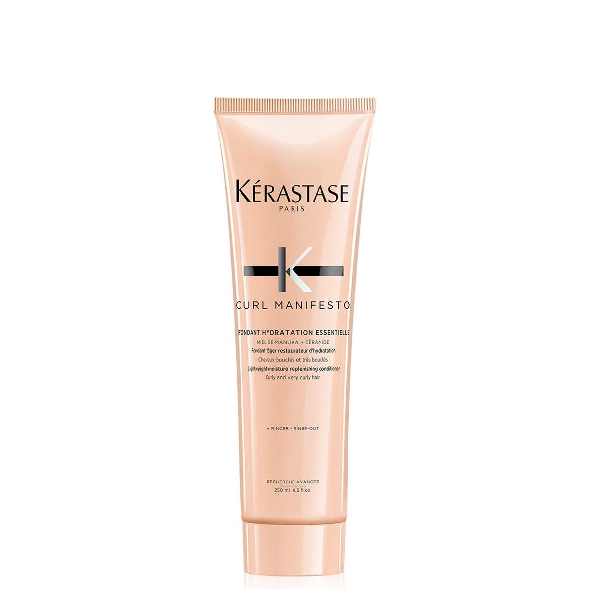 KÉRASTASE Curl Manifesto Hydratation Essentielle Conditioner – Leichter Conditioner für alle welligen, lockigen und krausen Haartypen, entwirrt, glättet und beugt Frizz vor, 250 ml