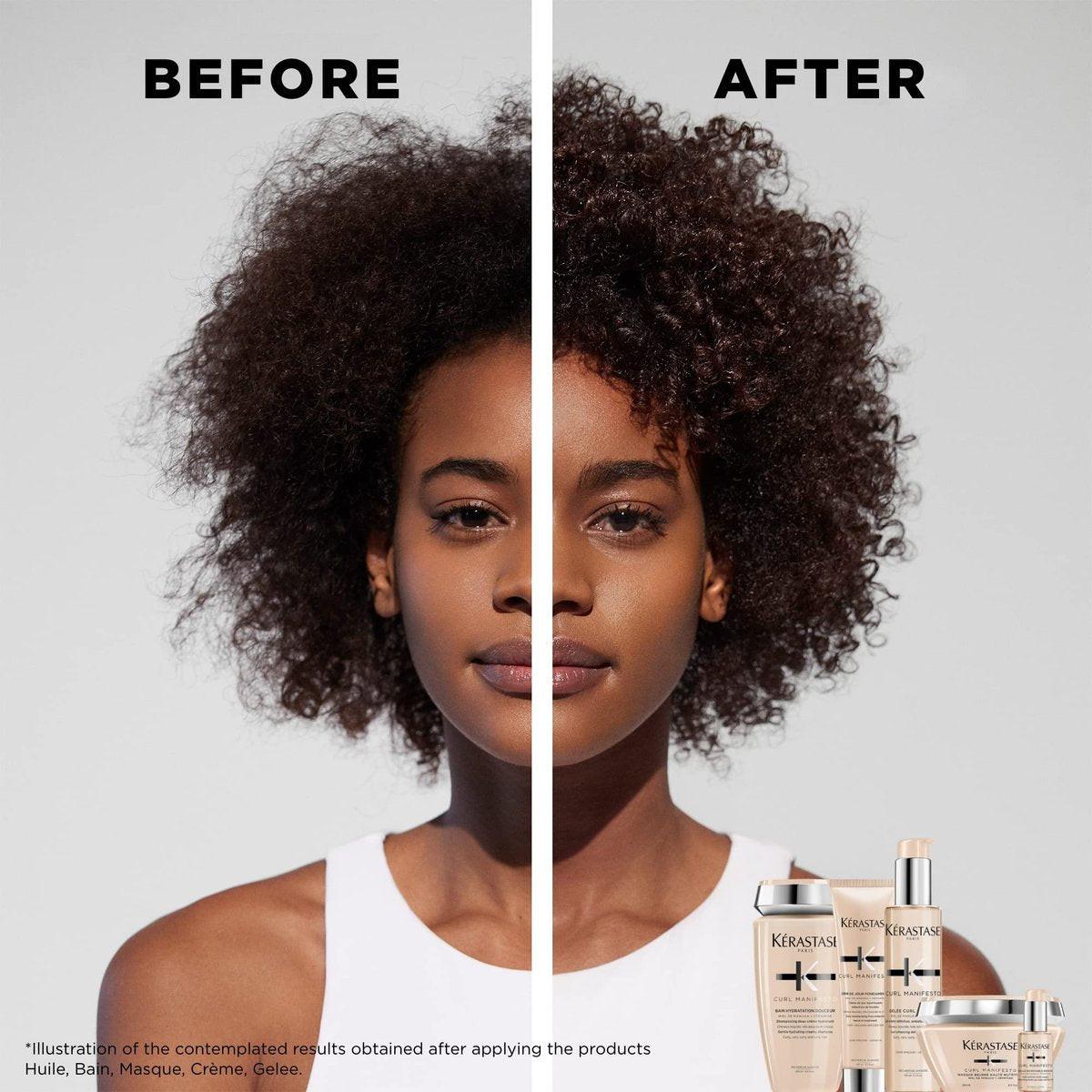 KÉRASTASE Curl Manifesto Hydratation Essentielle Conditioner – Leichter Conditioner für alle welligen, lockigen und krausen Haartypen, entwirrt, glättet und beugt Frizz vor, 250 ml