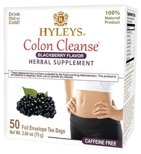 Hyleys Colon Cleanse Tee mit Brombeergeschmack - 50 Teebeutel (1 Packung)