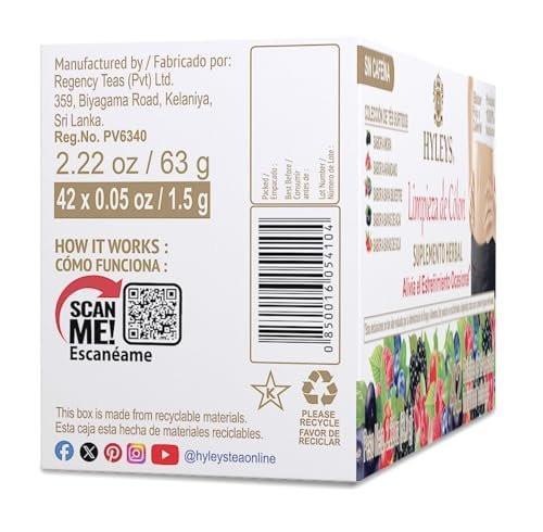 Hyleys Colon Cleanse Tee mit gemischten Geschmacksrichtungen - 42 Teebeutel (1 Packung)