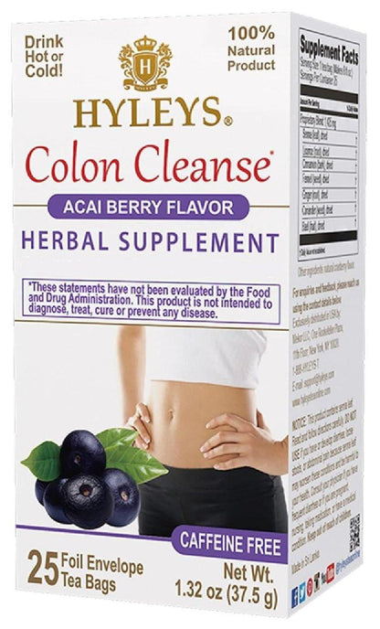Hyleys Colon Cleanse Tee Acai Beere Geschmack - 25 Teebeutel (1 Packung)