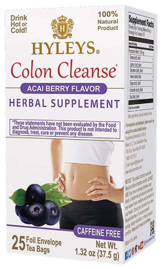 Hyleys Colon Cleanse Tee Acai Beere Geschmack - 25 Teebeutel (1 Packung)