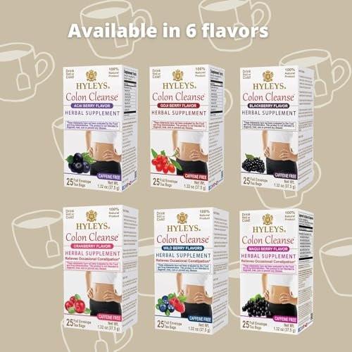 Hyleys Colon Cleanse Tee Acai Beere Geschmack - 25 Teebeutel (1 Packung)