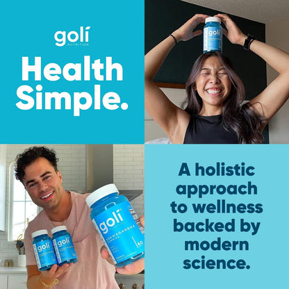 Goli Ashwagandha & Vitamin D Gummy – 60 Stück – Mixed Berry, KSM-66, Vegan, Pflanzlich, Nicht-GVO, Glutenfrei & Gelatinefrei – Entspannen. Erholen. Abschalten – Packung mit 1