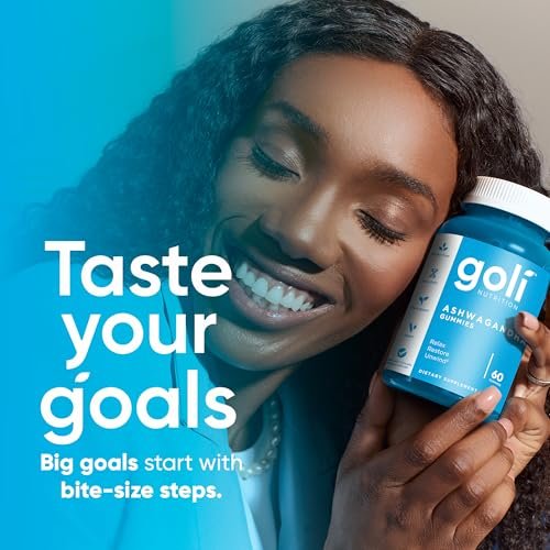 Goli Ashwagandha & Vitamin D Gummy – 60 Stück – Mixed Berry, KSM-66, Vegan, Pflanzlich, Nicht-GVO, Glutenfrei & Gelatinefrei – Entspannen. Erholen. Abschalten – Packung mit 1