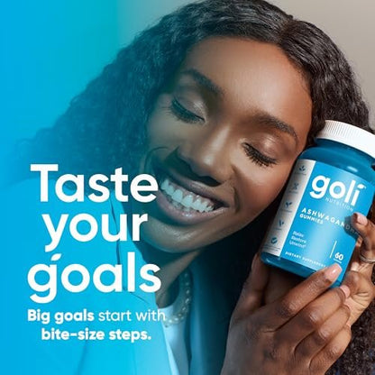 Goli Ashwagandha & Vitamin D Gummy – 60 Stück – Mixed Berry, KSM-66, Vegan, Pflanzlich, Nicht-GVO, Glutenfrei & Gelatinefrei – Entspannen. Erholen. Abschalten – Packung mit 1