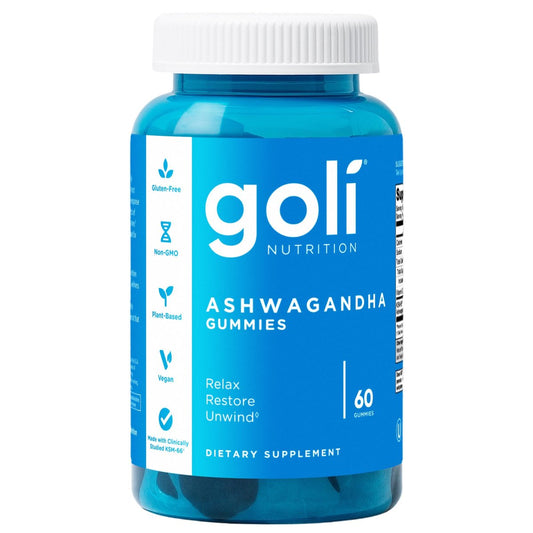 Goli Ashwagandha & Vitamin D Gummy – 60 Stück – Mixed Berry, KSM-66, Vegan, Pflanzlich, Nicht-GVO, Glutenfrei & Gelatinefrei – Entspannen. Erholen. Abschalten – Packung mit 1