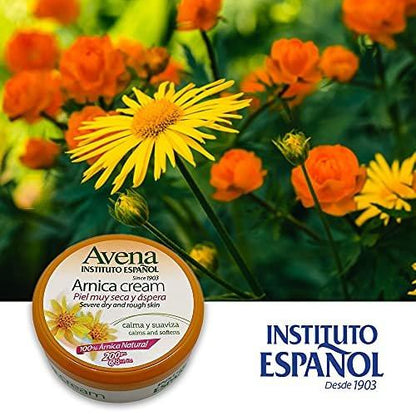 Avena Arnika Creme – Feuchtigkeitsspendend, beruhigend, pflegend für extrem trockene und raue Haut – mit natürlicher Arnika und Kakaobutter – 190 g
