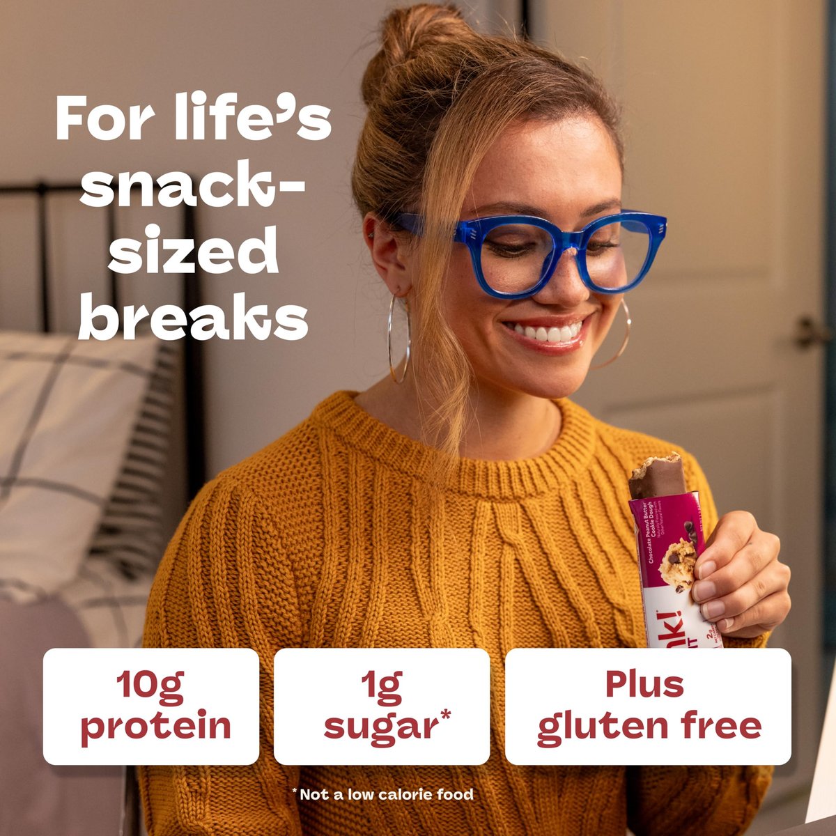 think! Delight Keto Protein Riegel, kohlenhydratarm, glutenfrei, Snack – Schokoladen-Erdnussbutter-Keksteig, 10er-Pack (Verpackung kann variieren)