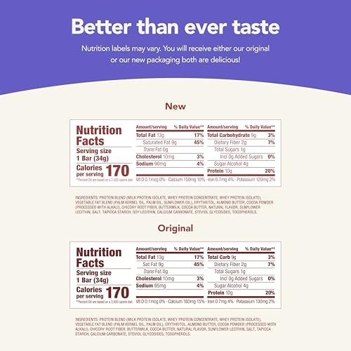 think! Delight Keto Protein Riegel – Schokoladen-Mousse-Kuchen, 10er Pack, Low Carb, Glutenfrei
