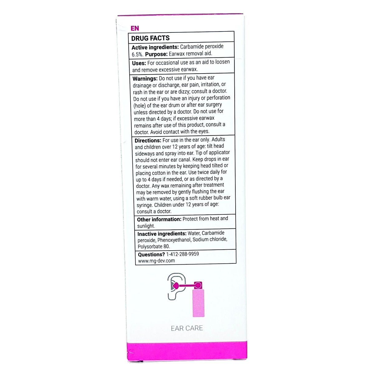 Audinell Ohrenreiniger Spray (50 ml) | Ohrenspray zur sanften Reinigung | Beruhigt und beugt Reizungen vor | Ersatz für Wattestäbchen, Ohrenkerzen & Co. | Für alle Altersgruppen geeignet