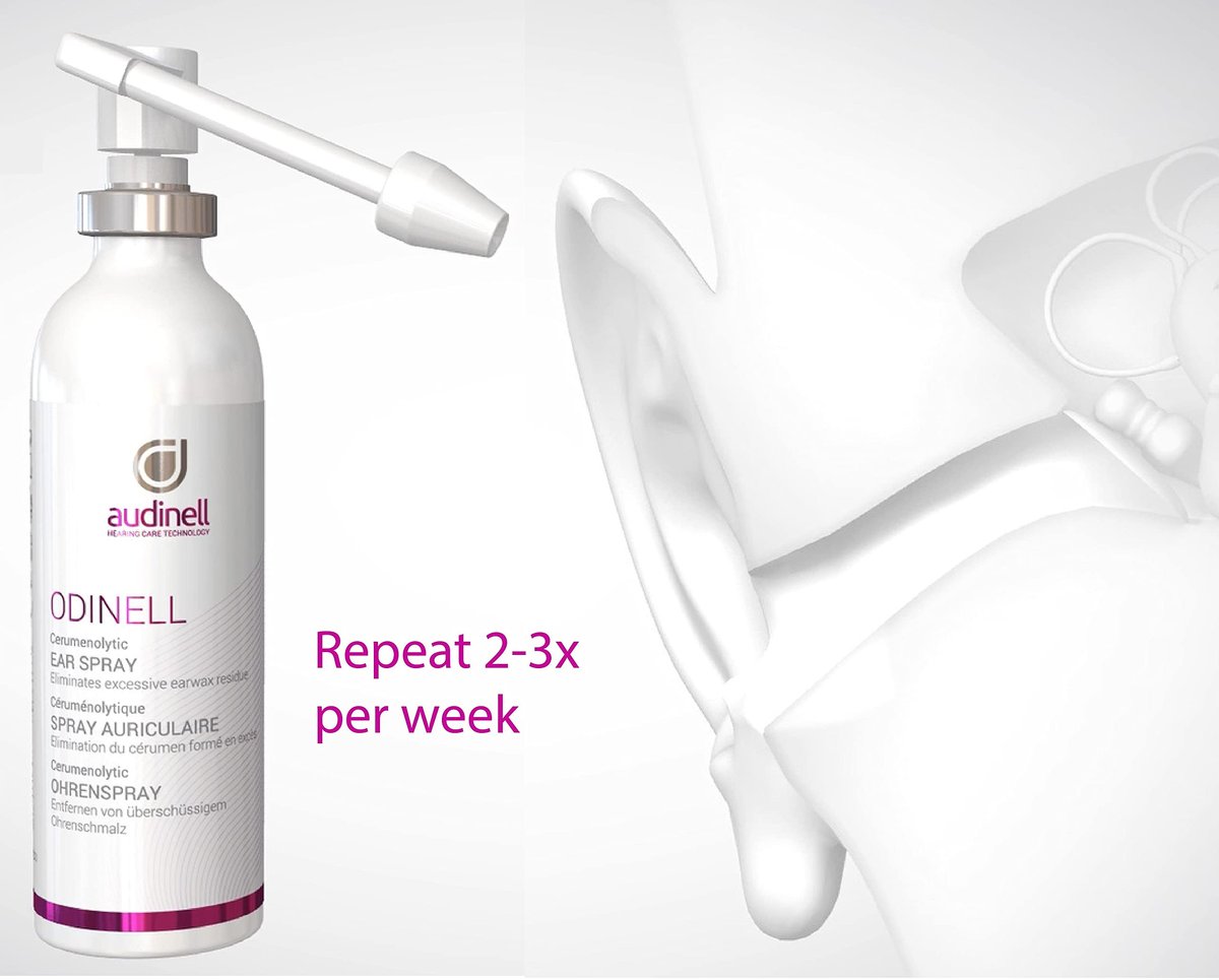 Audinell Ohrenreiniger Spray (50 ml) | Ohrenspray zur sanften Reinigung | Beruhigt und beugt Reizungen vor | Ersatz für Wattestäbchen, Ohrenkerzen & Co. | Für alle Altersgruppen geeignet