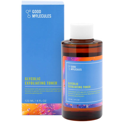 Good Molecules Glycolic Exfoliating Toner - Glykolsäure-Toner mit Hyaluronsäure für das Gesicht - Tägliches Peeling für einen strahlenden, ebenmäßigen Teint, 118 ml