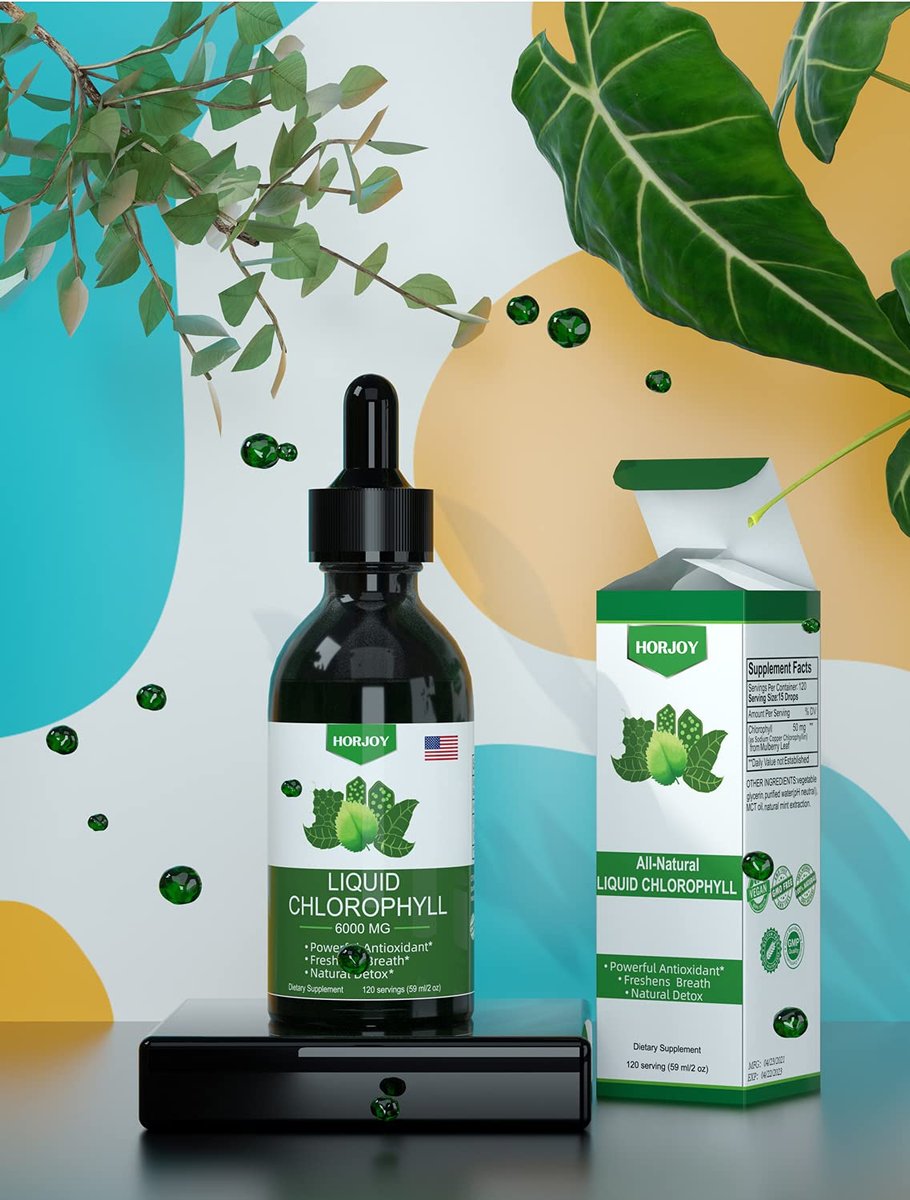 Chlorophyll Flüssigtropfen – 100% natürlicher Energie-Booster & Immununterstützung – Inneres Deodorant & Detox – Höhenkrankheit Linderung – Schnelle Absorption, Vegan & Non-GMO – 120 Portionen (1er Pack)