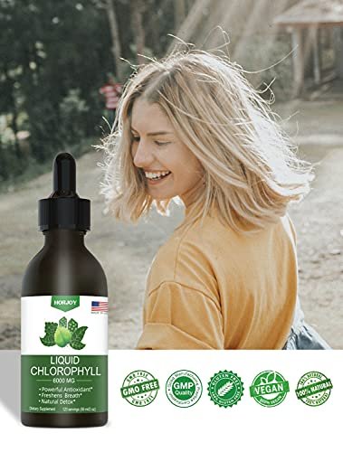 Chlorophyll Flüssigtropfen – 100% natürlicher Energie-Booster & Immununterstützung – Inneres Deodorant & Detox – Höhenkrankheit Linderung – Schnelle Absorption, Vegan & Non-GMO – 120 Portionen (1er Pack)