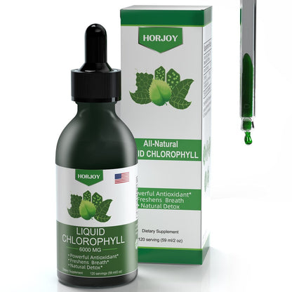 Chlorophyll Flüssigtropfen – 100% natürlicher Energie-Booster & Immununterstützung – Inneres Deodorant & Detox – Höhenkrankheit Linderung – Schnelle Absorption, Vegan & Non-GMO – 120 Portionen (1er Pack)