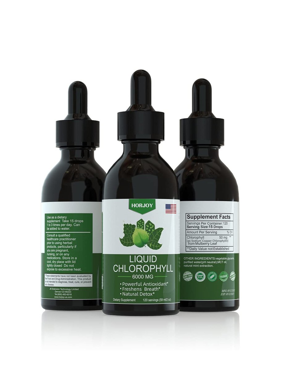 Chlorophyll Flüssigtropfen – 100% natürlicher Energie-Booster & Immununterstützung – Inneres Deodorant & Detox – Höhenkrankheit Linderung – Schnelle Absorption, Vegan & Non-GMO – 120 Portionen (1er Pack)