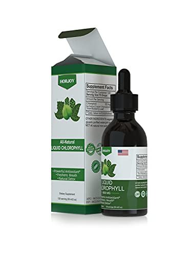 Chlorophyll Flüssigtropfen – 100% natürlicher Energie-Booster & Immununterstützung – Inneres Deodorant & Detox – Höhenkrankheit Linderung – Schnelle Absorption, Vegan & Non-GMO – 120 Portionen (1er Pack)