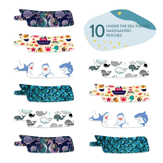 Nasogastrische oder Sauerstoffschlauch-Vorbereitungs-Klebeband Unter dem Meer Mix x 10er Pack (Mix-Pack)