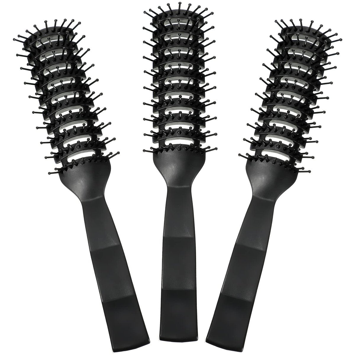 Patelai 3-teiliger Ventilbürsten-Set für Damen und Herren – Antistatische Haarbürste für nasses, kurzes, lockiges und glattes Haar – Ideal zum Föhnen