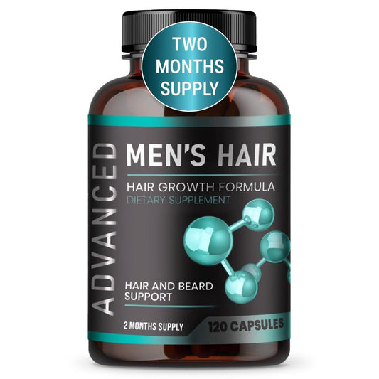 Haarwuchs Vitamine für Männer – Anti Haarausfall Tabletten. Nachwachsen von Haaren & Bartwuchs Ergänzung für volleres, dickeres Haar. Stoppen Sie Haarausfall und dünner werdendes Haar mit Biotin & Sägepalmen Haar Vitamine. 120 Kapseln