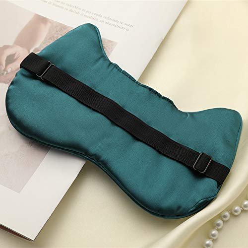 PERFECTSIGHT Schlafmaske aus Seide, Katzenmuster, Leichte Augenmaske für Frauen Männer Schlafen Reisen Nickerchen (Schwarz)