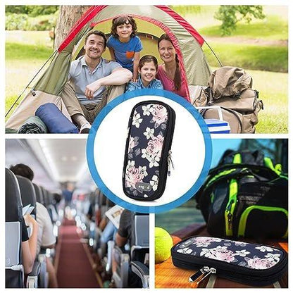 YOUSHARES Insulin-Kühltasche für Reisen – Tragbare Medikamentenkühltasche für Insulin-Pens, Medikamente und Diabeteszubehör mit 2 TSA-zugelassenen Kühlakkus