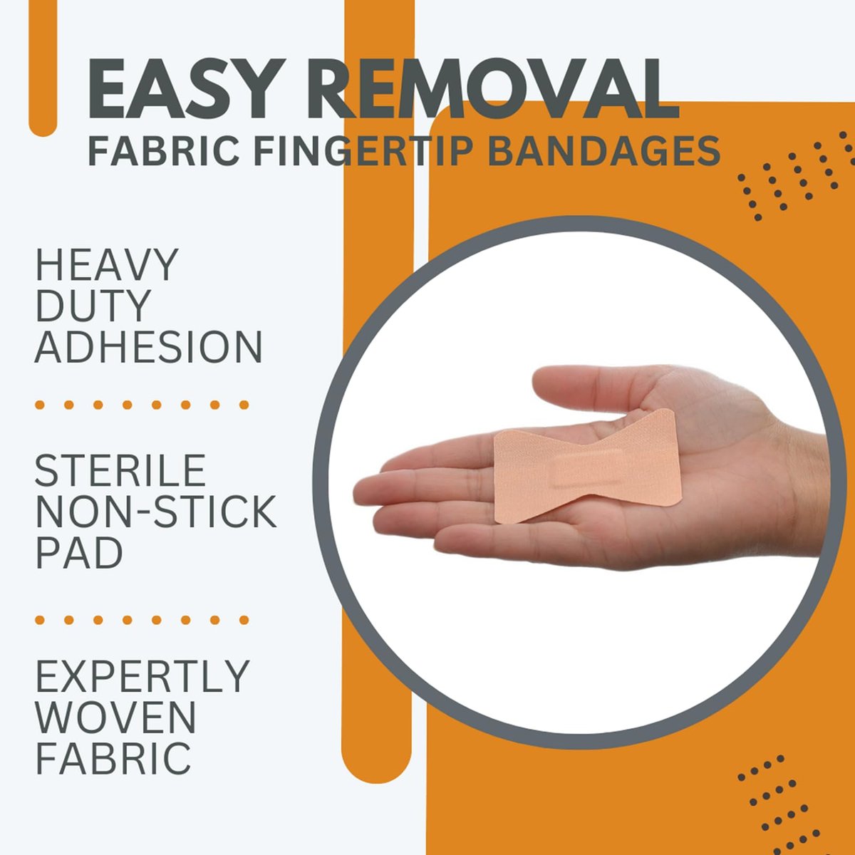 Dealmed Stoff-Fingerpflaster Flexible Klebebandagen – 100 Stück (1 Packung) Pflaster mit nicht haftendem Pad, Latexfrei, Wundversorgung für Erste-Hilfe-Set, 1 3/4" x 3"