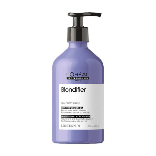 L'Oréal Professionnel Paris Blondifier Conditioner – Pflegender & glättender Conditioner für blondes oder gebleichtes Haar, verstärkt Glanz & bekämpft Gelbstich, für alle Haartypen