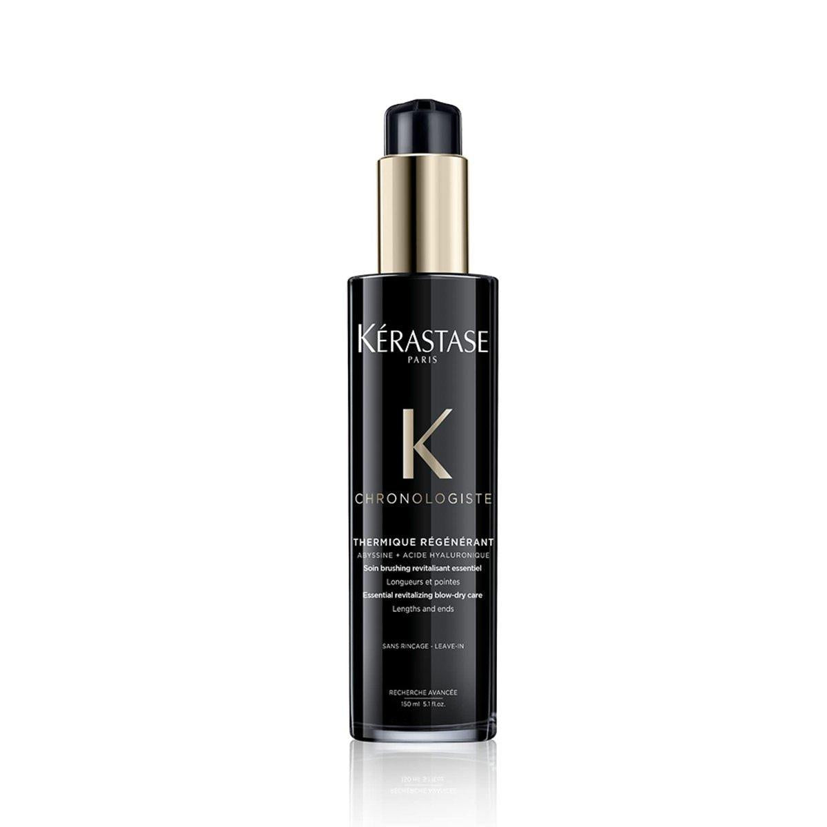 Kérastase Chronologiste Hitzeschutz-Serum mit Arganöl – Frizz-Kontrolle, Stärkung & Schutz für trockenes, feines & brüchiges Haar, 150 ml