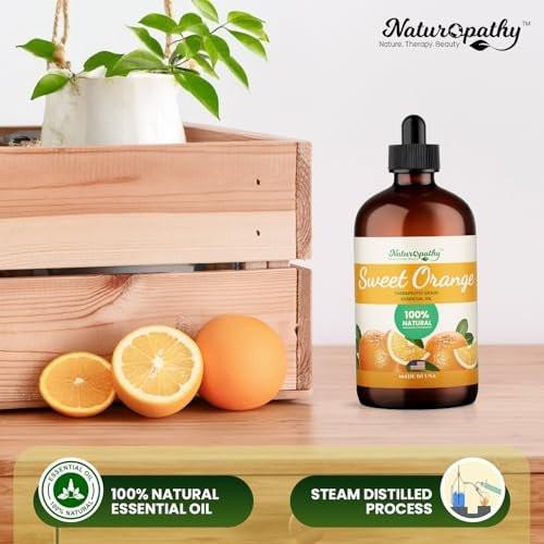 Naturopathy Süßorangen-Ätherisches Öl Therapeutische Qualität Premium Öl mit Glaspipette - Riesige 4 fl. oz - Perfekt für Aromatherapie und Entspannung