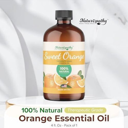 Naturopathy Süßorangen-Ätherisches Öl Therapeutische Qualität Premium Öl mit Glaspipette - Riesige 4 fl. oz - Perfekt für Aromatherapie und Entspannung