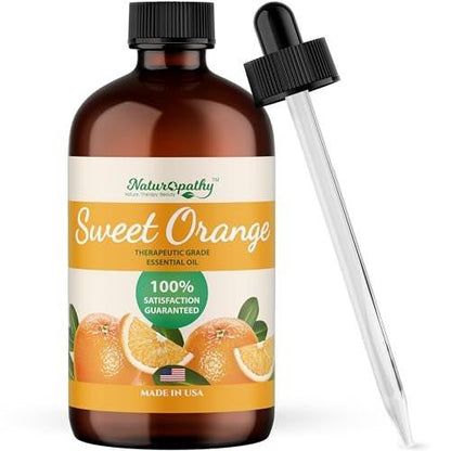 Naturopathy Süßorangen-Ätherisches Öl Therapeutische Qualität Premium Öl mit Glaspipette - Riesige 4 fl. oz - Perfekt für Aromatherapie und Entspannung