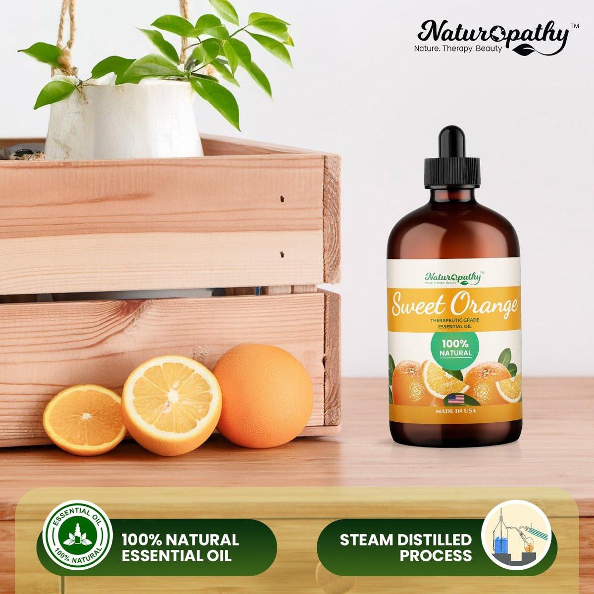 Naturopathy Süßorangen-Ätherisches Öl Therapeutische Qualität Premium Öl mit Glaspipette - Riesige 4 fl. oz - Perfekt für Aromatherapie und Entspannung
