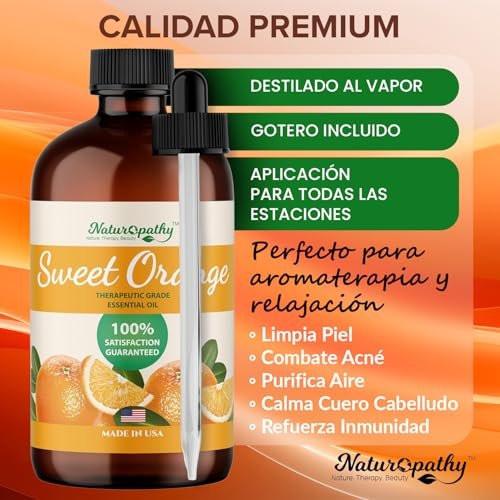 Naturopathy Süßorangen-Ätherisches Öl Therapeutische Qualität Premium Öl mit Glaspipette - Riesige 4 fl. oz - Perfekt für Aromatherapie und Entspannung