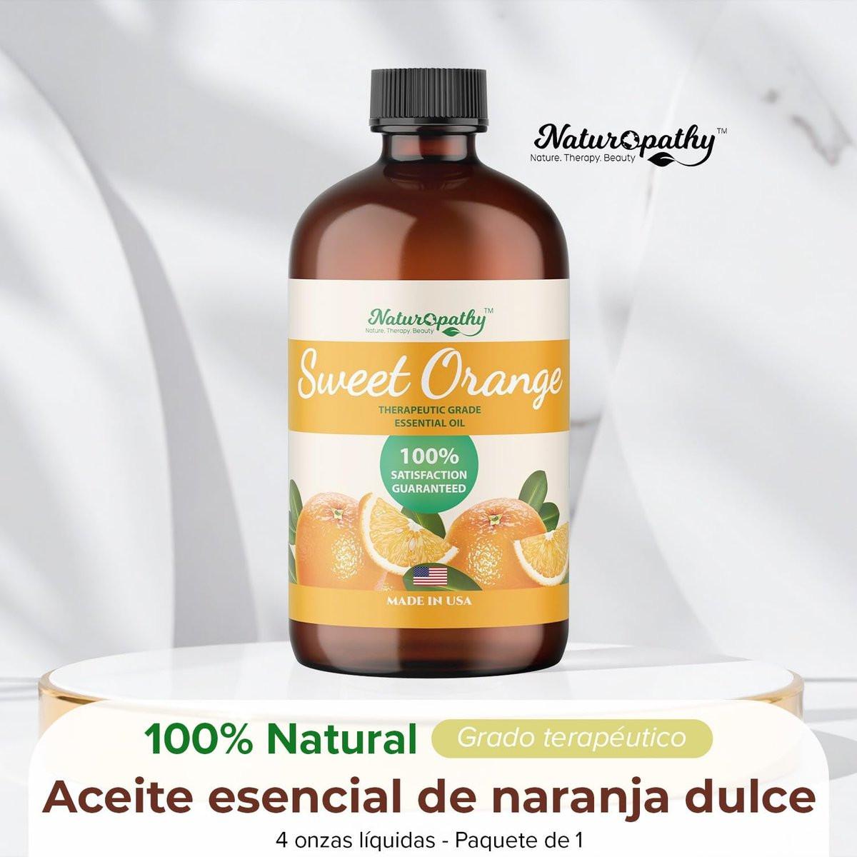 Naturopathy Süßorangen-Ätherisches Öl Therapeutische Qualität Premium Öl mit Glaspipette - Riesige 4 fl. oz - Perfekt für Aromatherapie und Entspannung