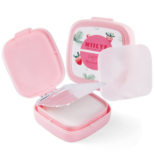 80 Stück Nagellackentferner Pads in Box, leicht zu tragen | Sofortige Entfernung | Fusselfreie Nagellacktücher für natürliche luftgetrocknete/wasserbasierte/ölbasierte Nagellacke