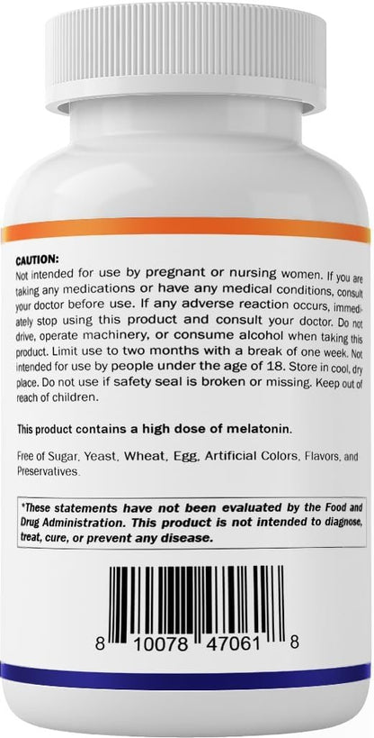 Vitamatic Melatonin 30 mg mit B6 & L-Theanin – 120 schnell lösliche Tabletten mit natürlichem Beerengeschmack (2 Tabletten Dosis = Melatonin 60 mg) (120 Stück pro Packung)