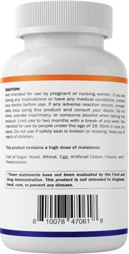 Vitamatic Melatonin 30 mg mit B6 & L-Theanin – 120 schnell lösliche Tabletten mit natürlichem Beerengeschmack (2 Tabletten Dosis = Melatonin 60 mg) (120 Stück pro Packung)