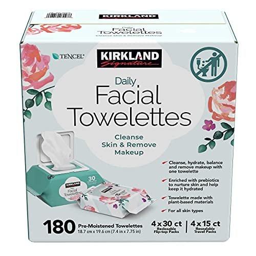 Kirkland Signature Tägliche Gesichtstücher, 180 Stück