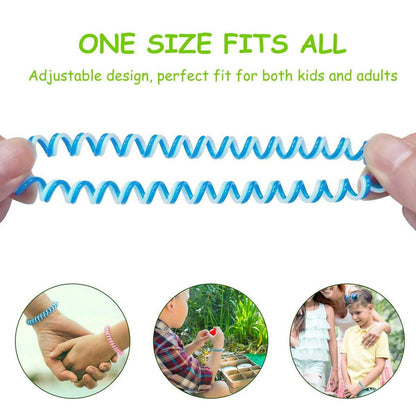BuggyBands 120er Pack Mückenpflaster Aufkleber für Kinder und Erwachsene – Insektenabwehr-Sticker mit 2 Mückenarmbändern für Outdoor, Camping, Reisen & Sommerlager