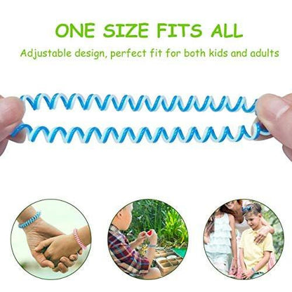 BuggyBands 120er Pack Mückenpflaster Aufkleber für Kinder und Erwachsene – Insektenabwehr-Sticker mit 2 Mückenarmbändern für Outdoor, Camping, Reisen & Sommerlager