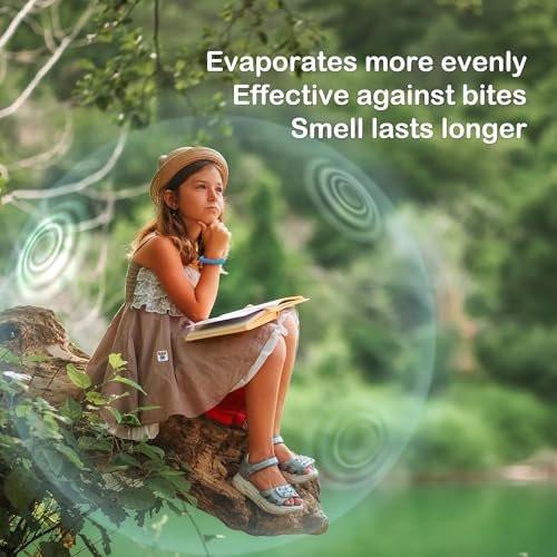BuggyBands 120er Pack Mückenpflaster Aufkleber für Kinder und Erwachsene – Insektenabwehr-Sticker mit 2 Mückenarmbändern für Outdoor, Camping, Reisen & Sommerlager