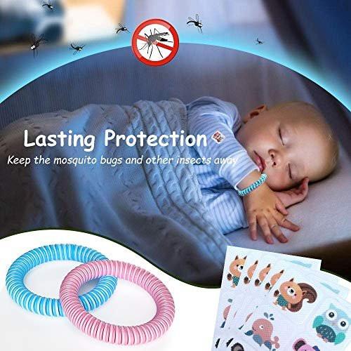 BuggyBands 120er Pack Mückenpflaster Aufkleber für Kinder und Erwachsene – Insektenabwehr-Sticker mit 2 Mückenarmbändern für Outdoor, Camping, Reisen & Sommerlager