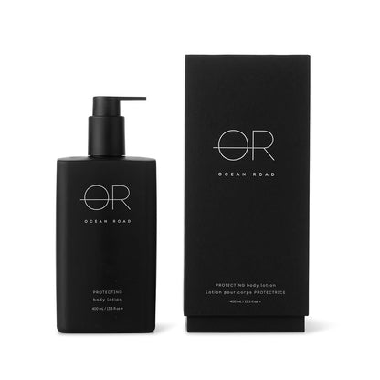 OCEAN ROAD Black Body Lotion 400 ml – Pflegende und feuchtigkeitsspendende Lotion mit Kaffee-Extrakt & australischen Botanicals – Vegan, australische Hautpflege für weiche, glatte und geschützte Haut