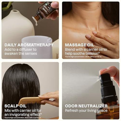 Cliganic Bio-Patschuli-Öl – 100% reines, natürliches, unverdünntes ätherisches Öl für Aromatherapie-Diffuser | Non-GMO zertifiziert